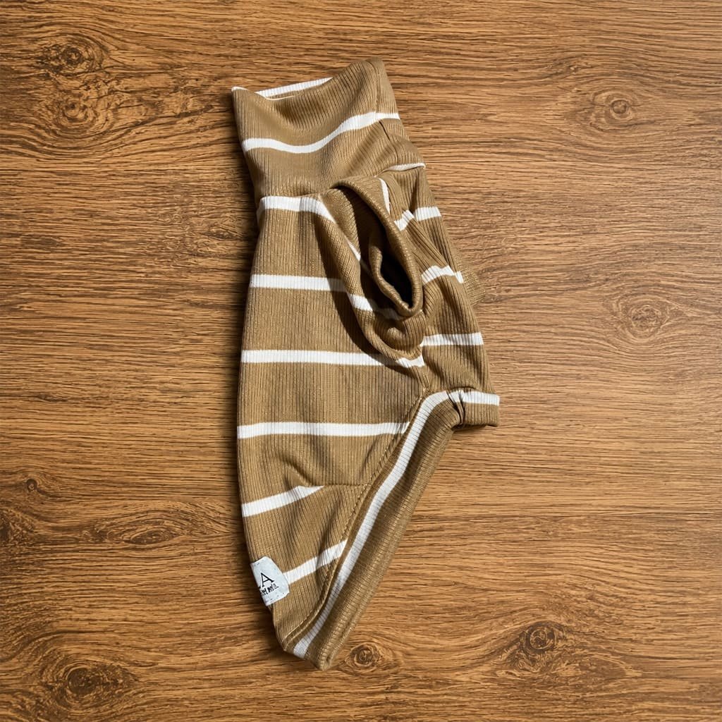 Regata listrada toffee com branco