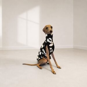 Vestido vaquinha preto e branco