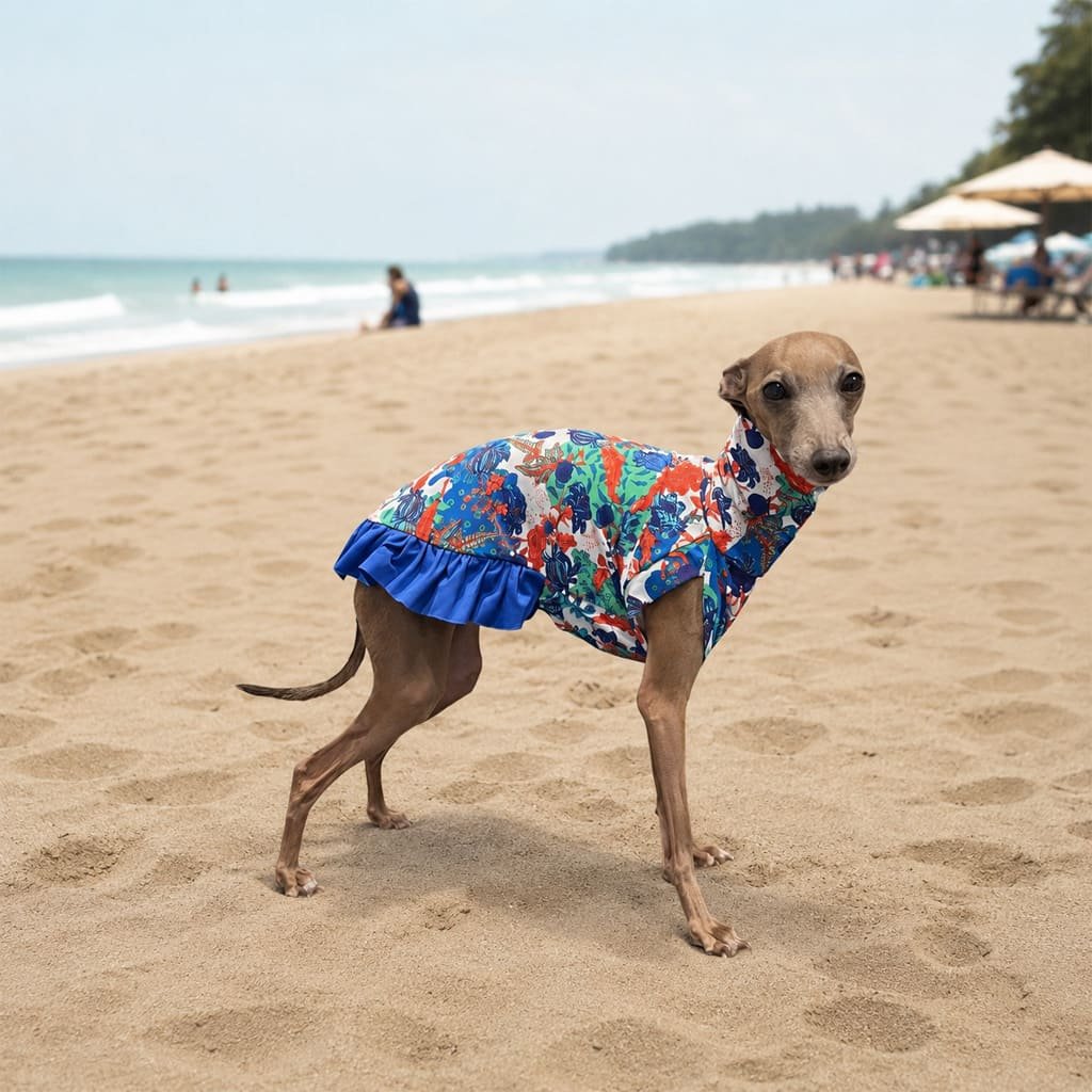 Vestido com proteção solar UV 50+ floral - Imagem 2